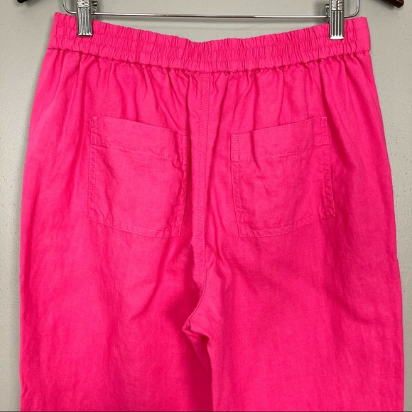 J. Crew Tie-Waist Seaside Pants Women’s Size XS Tassels Pockets Linen Blend - Picture 9 of 11